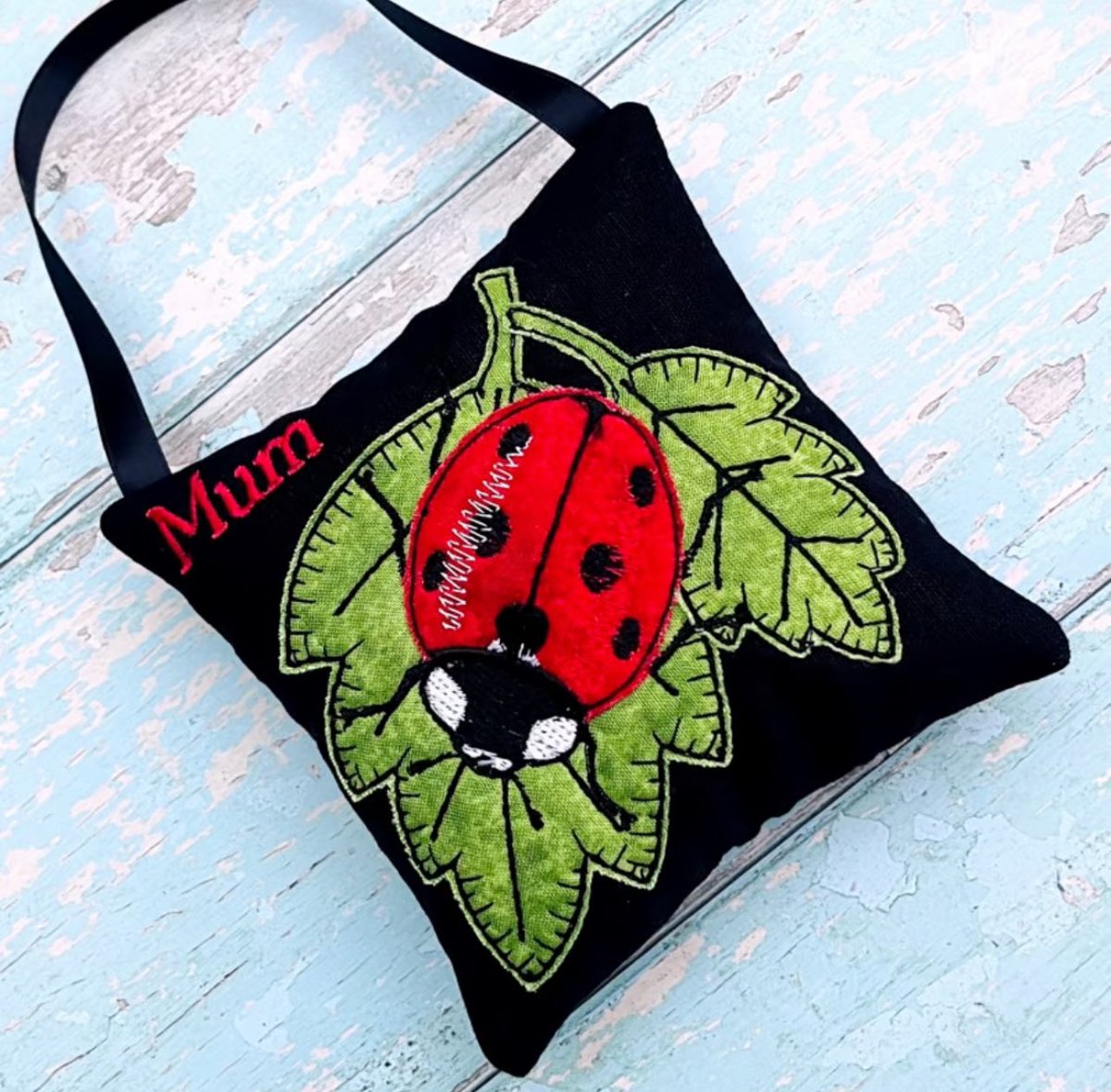 Appliquéd Ladybird Lavender Bag folksy.com/items/8336205-…. #EarlyBiz #ladybird