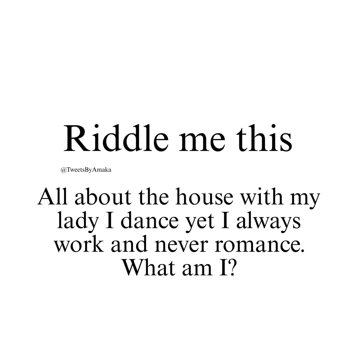 Riddle me this