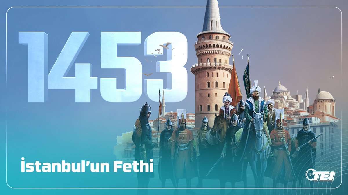 İstanbul'un Fethi'nin 571'inci Yıl Dönümü kutlu olsun! Fatih Sultan Mehmet ve tüm şehitlerimizi saygıyla anıyoruz.