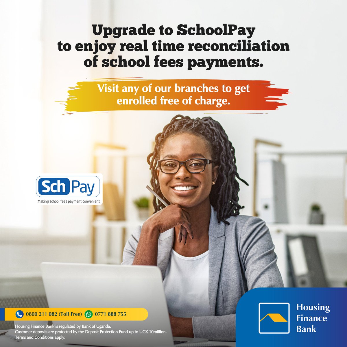 Sign up for our #SchoolPay solution to ease school fees collection for your institution. Visit any of our branches or call 0800 211 082 to get enrolled. #WeMakeItEasy