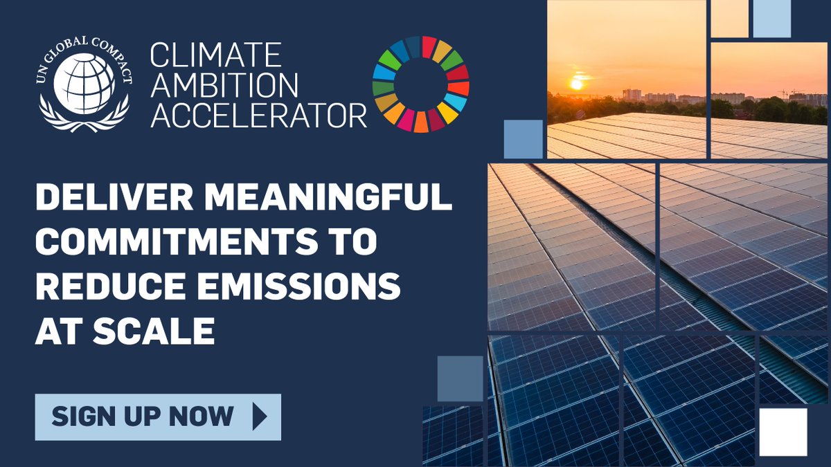 ⌛️ Last call to join this year’s #ClimateAmbitionAccelerator!

The Climate Ambition Accelerator is a six-month programme designed to equip your company with the tools it needs to set #ScienceBasedTargets aligned with the 1.5℃ pathway. 🌍

Learn more 👉 unglobalcompact.org/take-action/cl…
