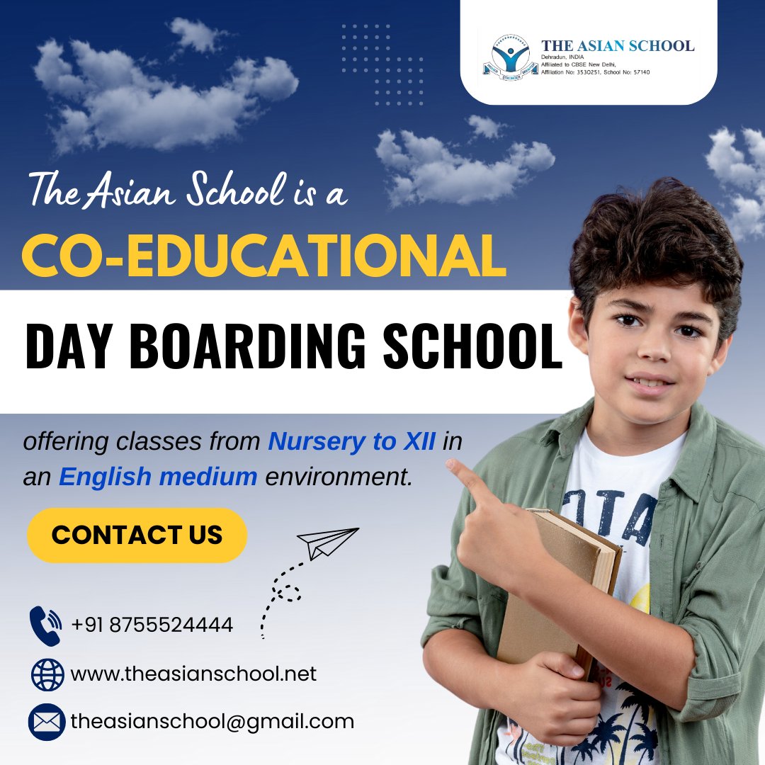 The Asian School is a co-educational day boarding school offering classes from Nursery to XII in an English medium environment. 

🌐theasianschool.net

#theasianschool #bestboardingschools #dehradunschool #bestschoolindehradun #studentsuccess #studentlife