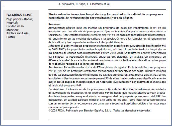 Journal of Healthcare Quality Research (@jhealthqualityr) on Twitter photo 📰 ... incentivos hospitalarios y... resultados de calidad de un prog... de remuneración por resultados (P4P) en Bélgica
✏️Original de J. Brouwers <a href="/JHealthQualityR/">Journal of Healthcare Quality Research</a> #RevistaSECA #JHQR
👉 bit.ly/3K6YDvY
✅ #CalidadAsistencial #pagoporresultados #politicasanitaria #costes 📰 ... incentivos hospitalarios y... resultados de calidad de un prog... de remuneración por resultados (P4P) en Bélgica
✏️Original de J. Brouwers <a href="/JHealthQualityR/">Journal of Healthcare Quality Research</a> #RevistaSECA #JHQR
👉 bit.ly/3K6YDvY
✅ #CalidadAsistencial #pagoporresultados #politicasanitaria #costes