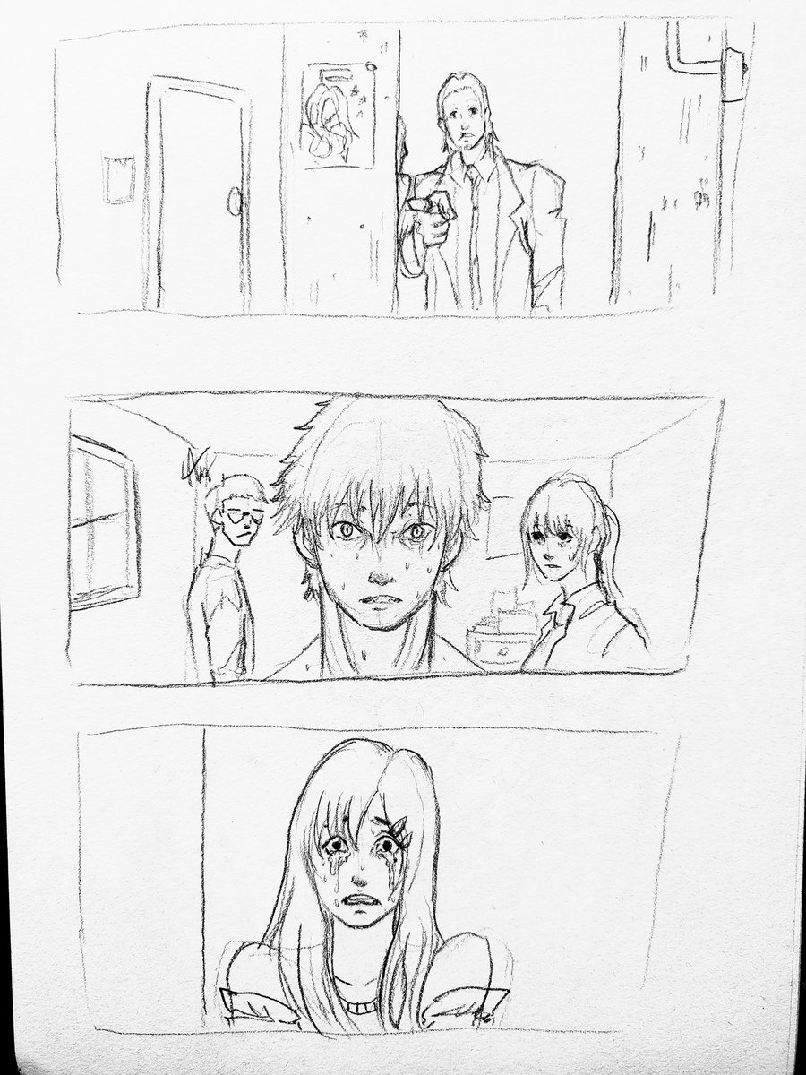 namorkk's tweet photo. Stressful scene 

#chainsawman #chainsawmanfanart #denji #kobeni #sketch https://t.co/c7EDwBmPtM