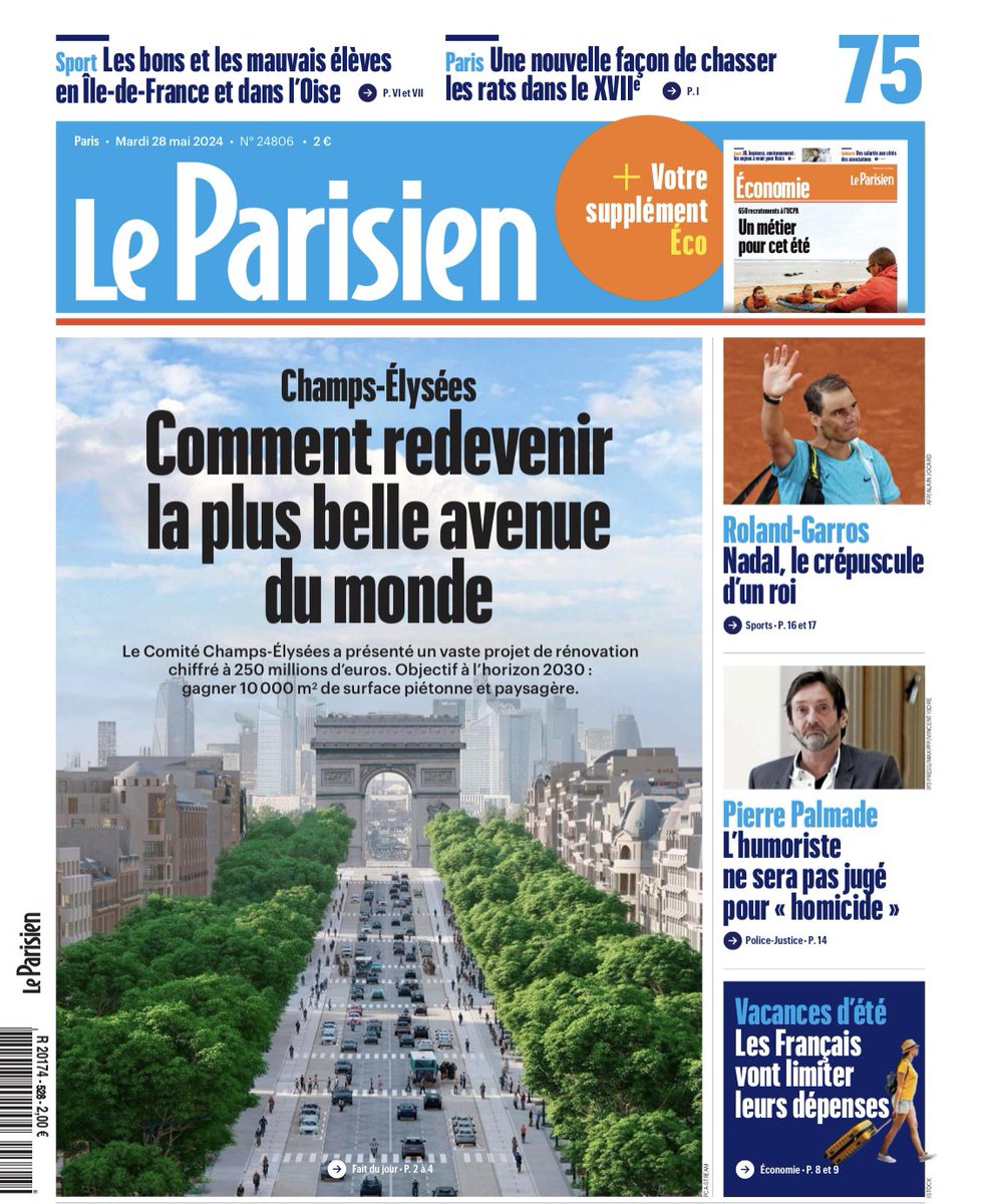 Une étude à 5 millions d’€ et des années de travail pour que le Comité Champs-Élysées et LVMH recommandent… plus de verdure et moins de voitures !!! Des mesures que les écologistes défendent depuis 30 ans, gratuitement 😉