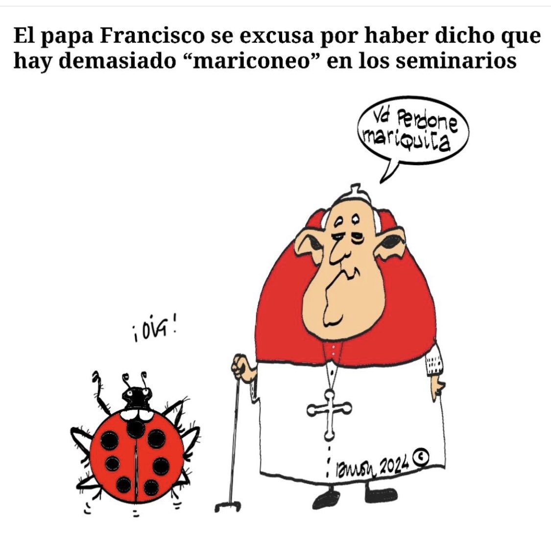 “Papa… rruchadas” La Viñeta de Ramón Sergas #PapaFrancisco