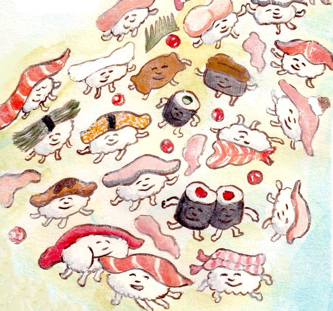 「animal focus sushi」 illustration images(Latest)