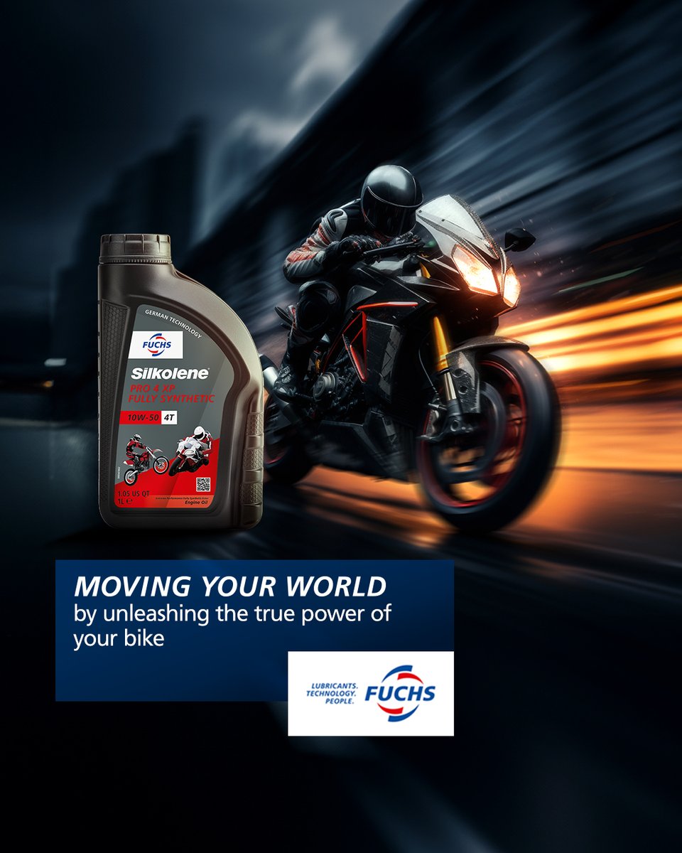 With FUCHS SILKOLENE, you can ride your bike to its maximum potential. Its specially developed products keep things running flawlessly behind the scenes.

#FUCHS #FUCHSIndia #silkolene #silkolenesuper4 #fuchssilkolene #engineoil #movingyourworld