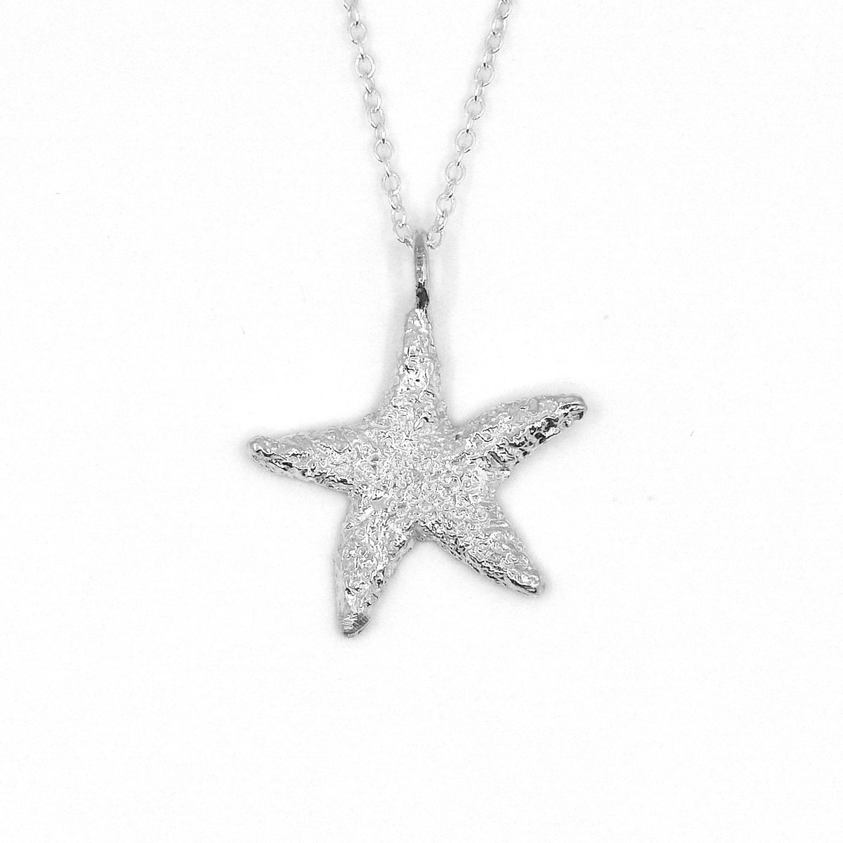 Handmade Silver Starfish Necklace Silver Starfish Pendant Cast Silver Starfish Starfish Necklace Mermaid Necklace Gift For Friend tuppu.net/933f3271 #shopindie #elevenseshour #thestrandline #HandmadeHour #womaninbizhour #UKGiftAM #EarlyBiz #MHHSBD