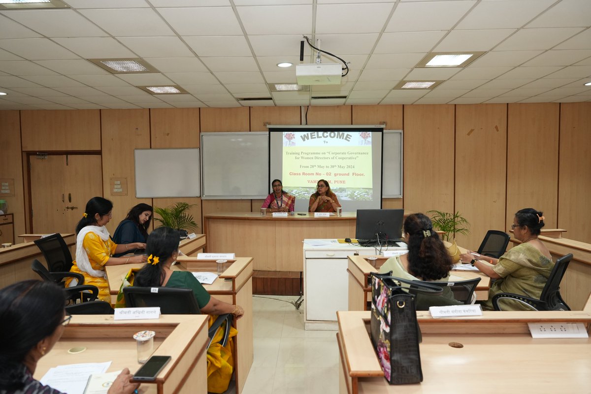 VAMNICOM is conducting a 3-days residential Training Programme on “Corporate Governance for Women Directors of Cooperative” (28th May to 30th May 2024). #VAMNICOM #CorporateGovernance #WomenDirectors #CooperativeGovernance #UrbanCooperativeBanks #WomenInLeadership