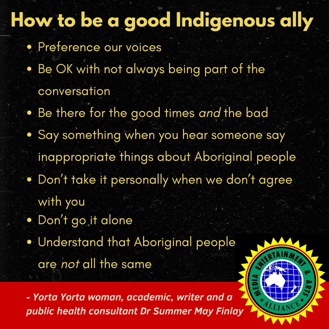 Here are some guidelines on how non-Indigenous people can be a useful ally to Aboriginal and Torres Strait Islander peoples from Yorta Yorta woman, Dr Summer May Finlay. #ReconciliationWeek #NRW2024