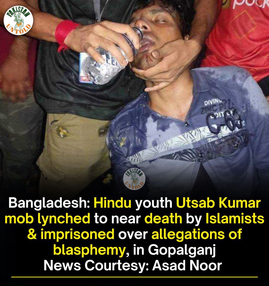 Bangladeshi Hindu man lynched by Islamist mob.

K!lling of men, abduction, r@pe, conversion & forced Nikah of girls, burning of houses, false blasphemy charges, taking over of business & land etc are rampant for Bang Hindus. All done to break them for mass conversion to Islam.