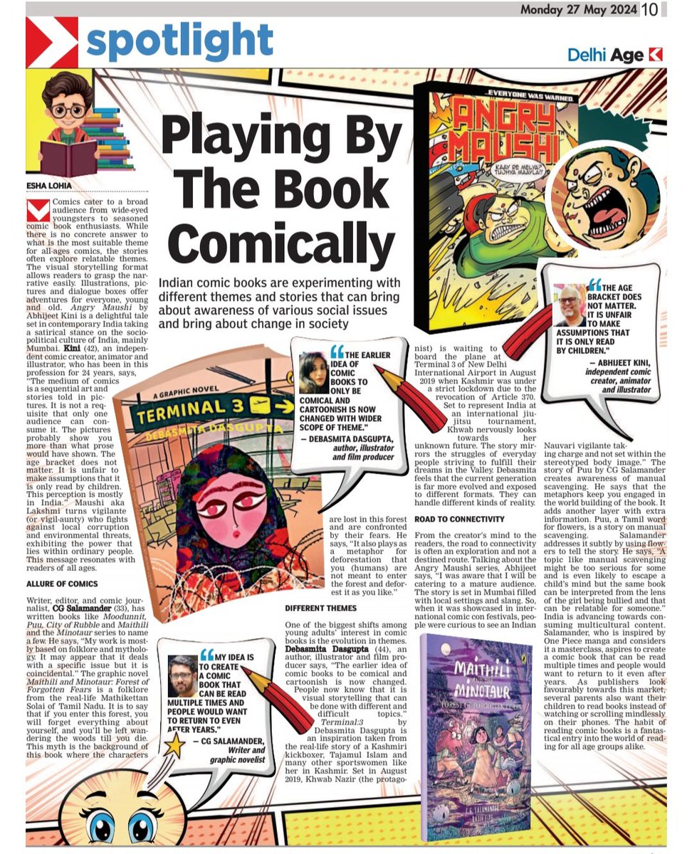 In <a href="/DeccanChronicle/">Deccan Chronicle</a> Mumbai &amp; <a href="/TheAsianAgeNews/">The Asian Age</a> Delhi ● <a href="/PenguinIndia/">Penguin India</a> ● #Terminal3 Graphic Novel ♡