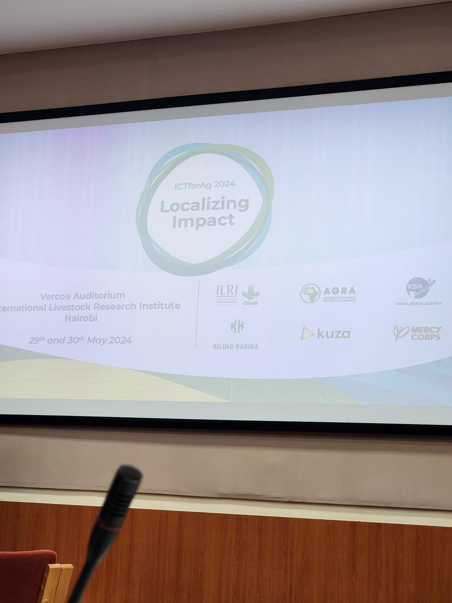 Opening session of the #ICTforAg 2024 in Nairobi. Remarks by <a href="/kalromkulima/">KALRO</a> emphasizing the need for information flows to farmers.