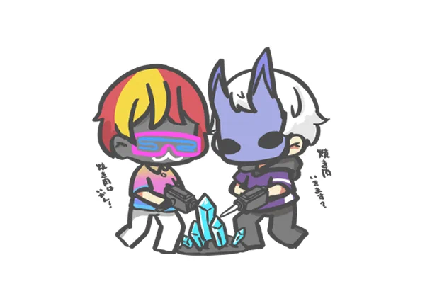 仲良くクリスタル集め#ストグラファンアート#ととArt #いしづ絵画 