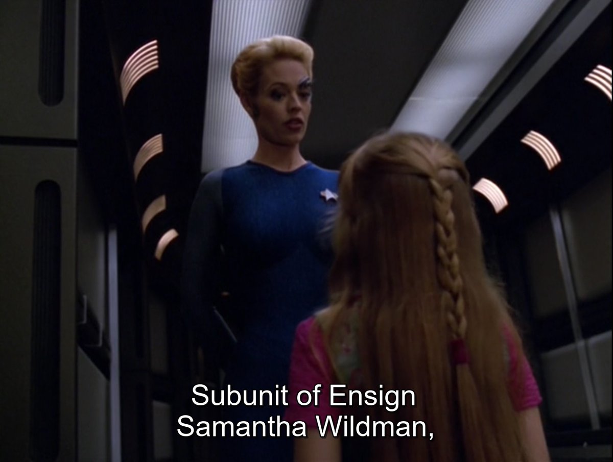Kinda want to have kids just so I can refer to them and their little friends as 'subunits.' (Star Trek Voyager, 'Infinite Regress,' dir. David Livingston).