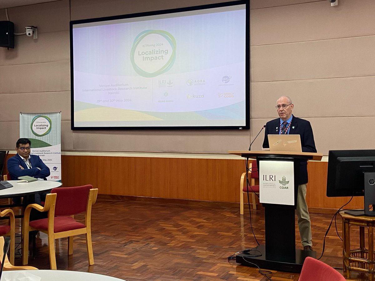 #ICTforAg Nairobi. 

Dr Iain Wright, DDG @ILRI in his welcome remarks underlined the need for institutional investment in capacity development to leverage and scale digital technologies for impact and benefit the smallholder farmers. 

@CGIAR @awhitbr @ramkdhulipala