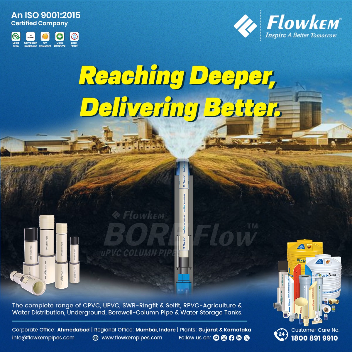 Flowkem1's tweet image. Flowkem uPVC Pipes offer unmatched durability and efficiency for all plumbing needs. Ideal for residential, commercial, and industrial applications. Choose Flowkem for quality and reliability. #Flowkem #uPVCPipes #PlumbingSolutions #QualityPipes