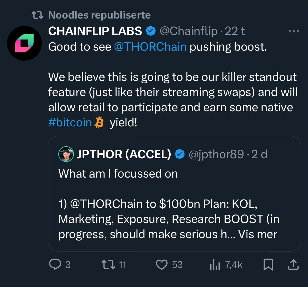 CB00mer's tweet image. Wasn’t aware that @criptopaul is a #THORChad (that he’s a chad is obv tho). 

Let’s get this mf train rollingggg!!

$RUNE