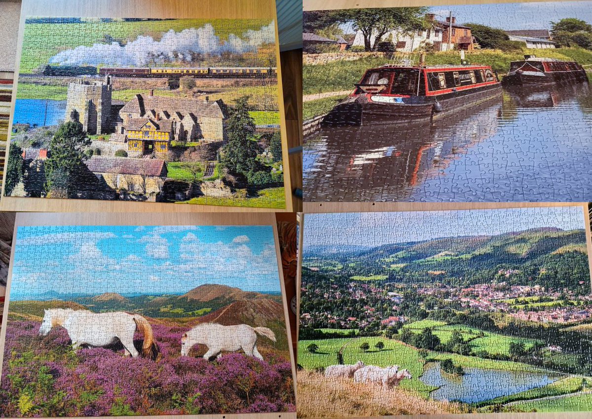Delighted to receive this lovely message and photo from a customer who says: 'My wife loves your jigsaws! She found the Long Mynd ponies one the hardest so far. Apparently, the sky proved to be the tricky bit!' Our jigsaws are in outlets across #Shropshire bitly.com/ShropJigsaws