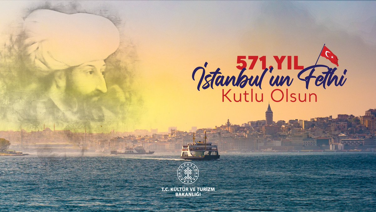 İstanbul'un Fethi'nin 571. yıl dönümü kutlu olsun. 🇹🇷 Bu eşsiz güzellikteki dünya şehrini bizlere emanet bırakan Fatih Sultan Mehmet Han ile aziz ordusunu rahmetle ve minnetle anıyoruz.