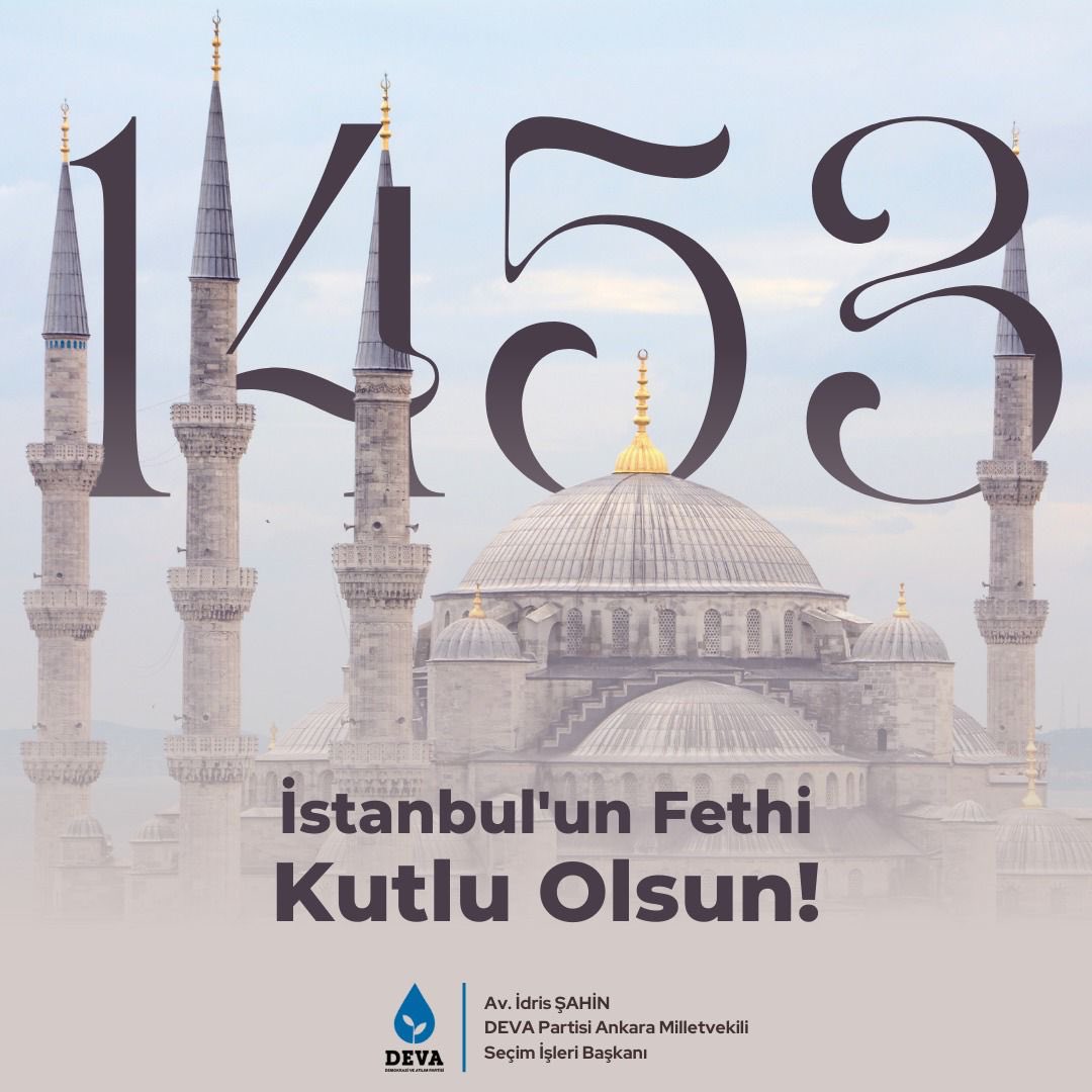 “Bir ülkeyi maddî fetih asker ile; bir milleti manevî fetih adalet ile mümkündür. “ #İstanbul’unFethiKutluOlsun
