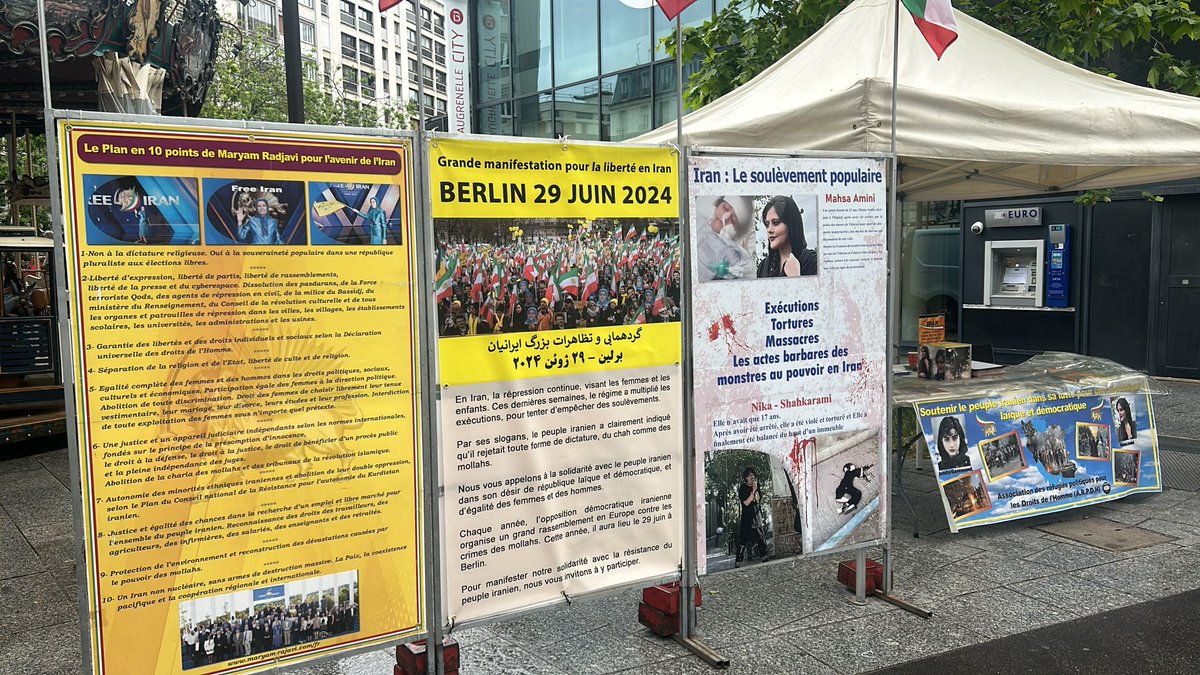 Activités du les militants de la #résistance iranienne dans quartier du #Paris 🇫🇷
toujours a Place de la #Bastille / Rue le #rivoli / @Sorbonne_Univ_  ✊✊💪💪☝️☝️✌️✌️
#femmerésistanceliberté #iranrevolution #toomajsalehi #iran #Paris2024