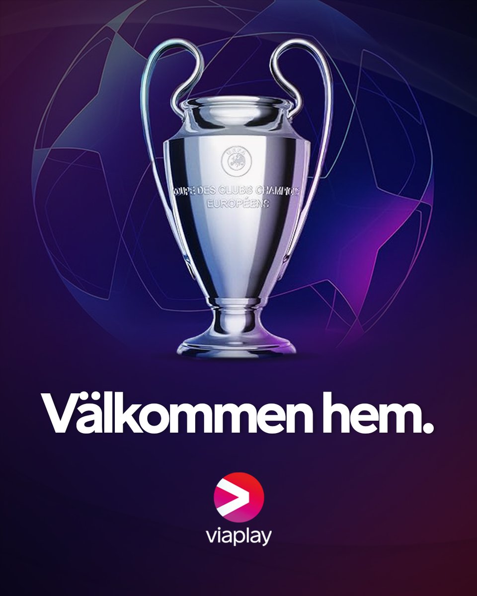 UEFA Champions League kommer tillbaka till Viaplay. 🏆⭐️

Från och med i höst sänds världens största klubblagsturnering återigen i Viaplays kanaler.