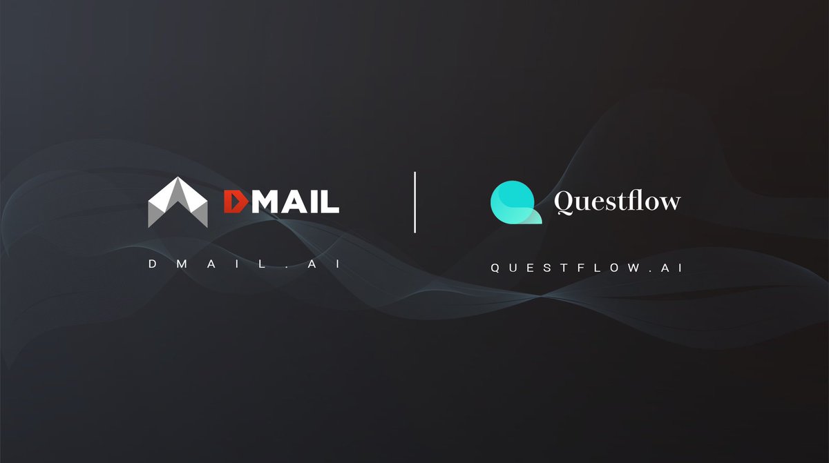 @questflow Labs, a pioneer in decentralized autonomous AI worker networks, is now having partnership with @Dmailofficial Network. 

This collaboration integrates Dmail Network's Web3 email capabilities into Questflow's AI-native network and workspace, allowing for the automation