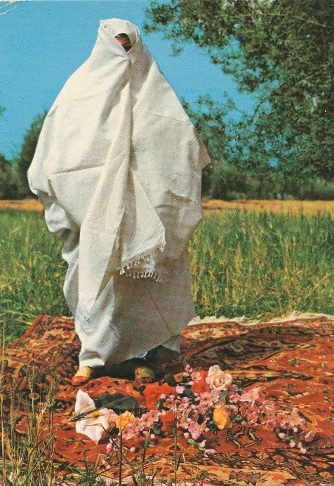Veiled Woman, Tripoli, Libya. Postcard, ca. 1970s.