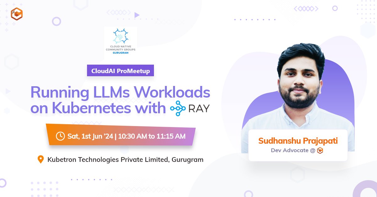 Organizations can achieve greater flexibility, efficiency, & reliability by using #Kubernetes☸️ for #LLM workloads💪 To learn how to do this, join @Sudhanshu_456’s session on 'Running LLMs Workloads on @kubernetesio' at @cncf_gurgaon. Register here👇 konfhub.com/cloudaipromeet…