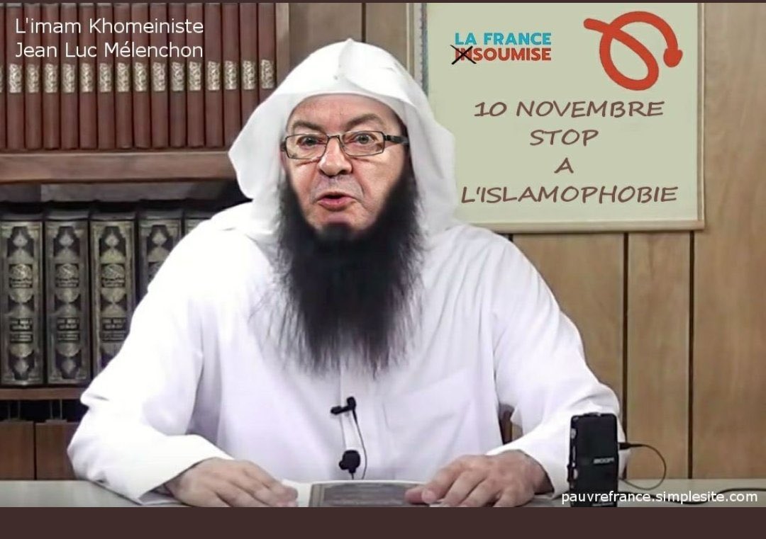 Je vous présente Islam-Lounès Melhanchon (alias Abou Melhanchon Al Faransi ابو ميلونشون الفرنسي, émir de la LFI (Légion des Fientes Islamisées)