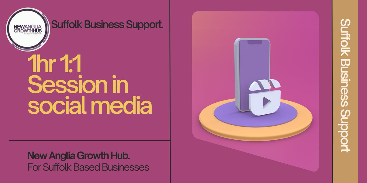 Looking for expert advice in social media for business? Book a 1:1 Zoom call with our Suffolk expert.
newangliagrowthhub.co.uk/contact-us/
