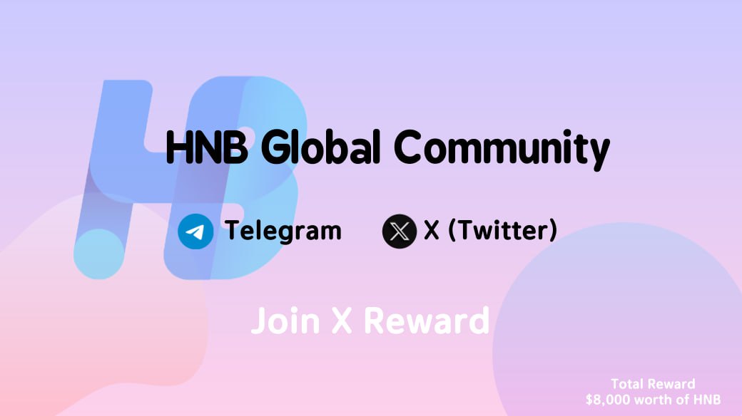 We're excited to announce our first Gleam Event has been opened🎉

Take a chance to get $HNB  through a simple social mission🪂

🎁Total Reward : 2,000,000 $HNB !
⏰Period ️: 2024.5.29 ~ 6.14(UTC+9)
🥳Date of receipt : 2024.06.21

Don't miss out!😎👇
gleam.io/7Rc3j/hnb-glob…
