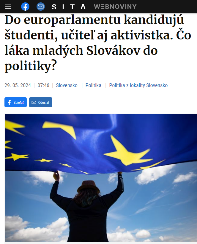 In #Slovakia, six young candidates under the age of 25 are running for the MEP mandate. Two of the young candidates belong to the @VoltSlovakia party, namely 23-year-old teacher Tomáš Matta and 23-year-old project manager Nicola Orlovská. #VoltSK24🇸🇰 sita.sk/do-europarlame…