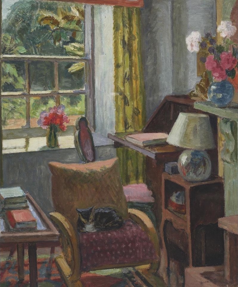 Charleston Drawing Room by Vanessa Bell c. 1945 (Private Collection). Firle, Sussex.