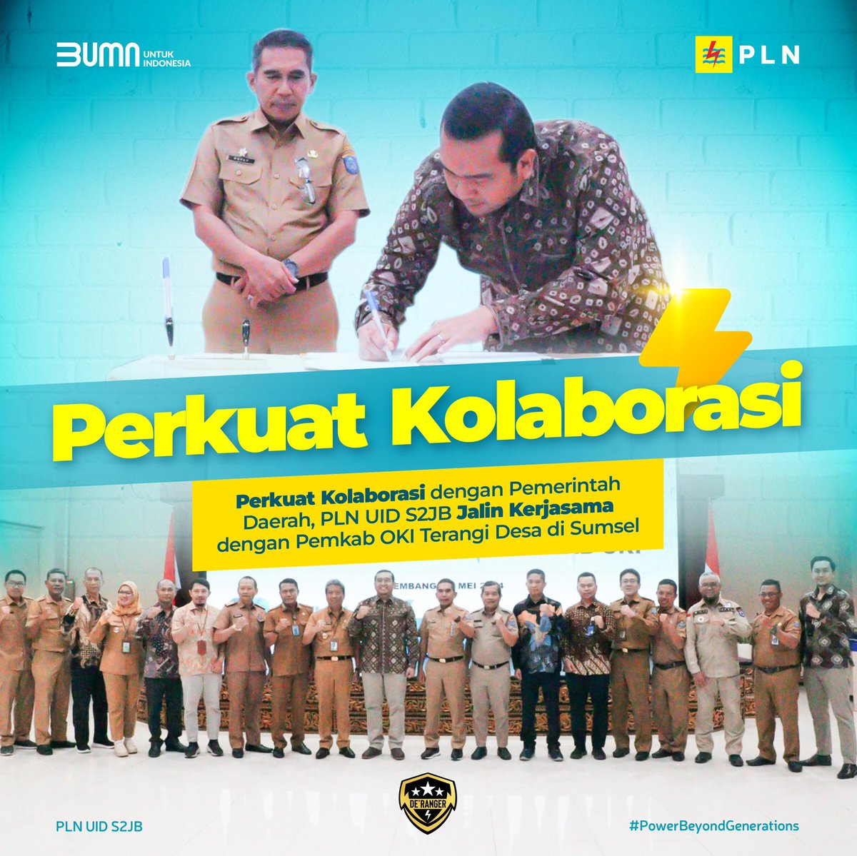 pln_uid_s2jb's tweet photo. Perkuat Kolaborasi dengan Pemerintah Daerah, PLN UID S2JB Jalin Kerjasama dengan Pemkab OKI Terangi Desa di Sumsel
#pln
#plns2jb
#unleashingenergyandbeyond
#powerbeyondgenerations https://t.co/LxbDq43eJX