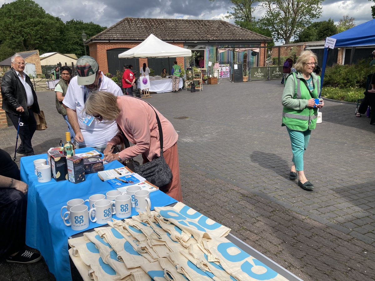 Fun in the sun at the Eco Fair in Hornchurch. Chatting about community and sustainability issues <a href="/coopuk/">Co-op</a> with so many member owners. £58 raised for #barnardos