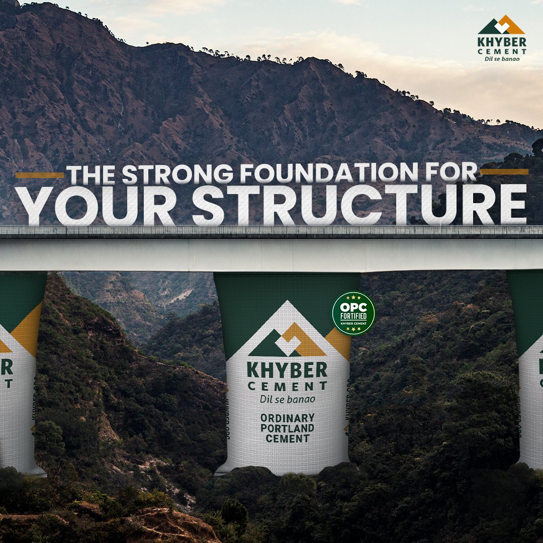 KhyberCement_'s tweet photo. Buniyaadi Mazbooti Ki Nishani!
Khyber OPC Cement's unique composition ensures superior strength and durability, making it the preferred choice for engineers and builders.
#KhyberCement #HeartOfKashmir #OPCFortified #DilSeBanao #OPC53 https://t.co/M9wISjiPyq