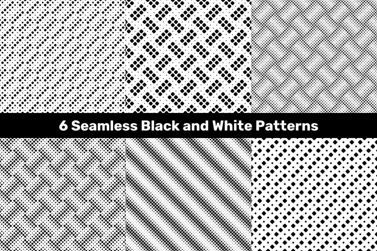 DavidZydd's tweet photo. 6 Seamless Black and White Patterns https://t.co/pTShQVt5k5  #BackgroundBundles #PremiumVectorPatternDesign #abstract #VectorBackgrounds #CheapVectorPatterns #GeometricPattern #PatternSet #GeometricDesign #BackgroundSale #repeatbackground #vector https://t.co/Z300oS9Til