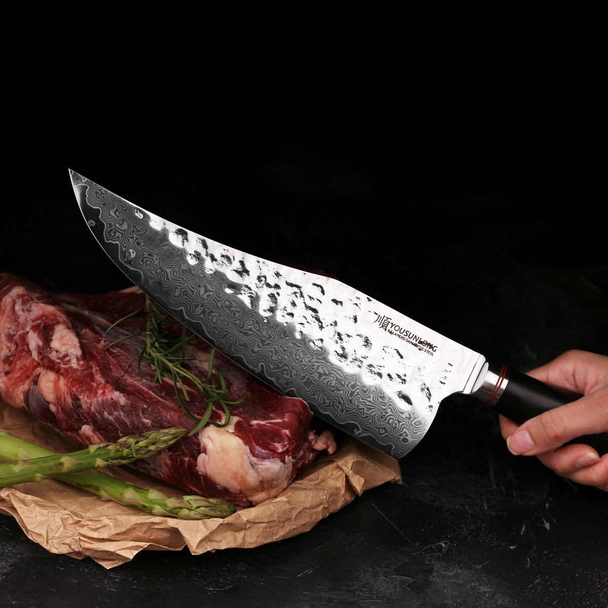 This 9-inch Japanese hammered Damascus steel knife features a razor-sharp edge, perfect for all your butchering and breaking needs.

🛒 amzn.to/3WWDufG

#yousunlong #kitchen #meatcleaver #cooking #damascussteel #kitchentools #kitchenknife #butcherknife #sharpknives #cook