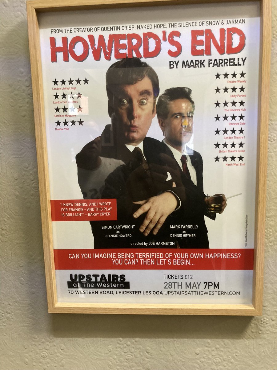 Superb night of theatre above a pub @UpstairsWestern where @MarkFarrellyUK wonderful Howard’s End made us titter, think and appreciate life. Go see his shows in a venue near you markfarrelly.co.uk/2015-schedule/ #PubTheatre #Arts
