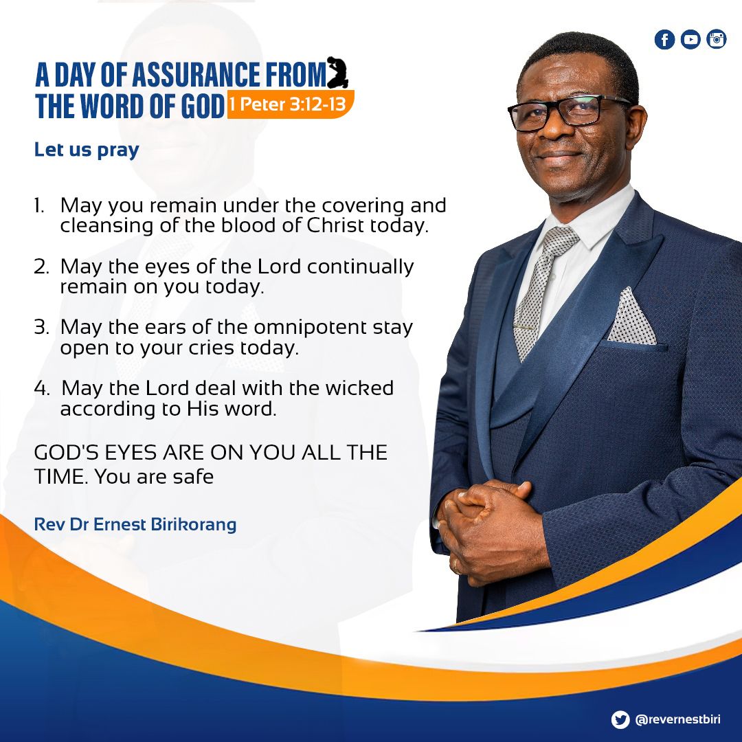 DAILY PRAYER with Rev Dr Ernest Birikorang
(Assemblies of God General Secretary)
#prayerworks
#daily
#christian
#AssembliesOfGod
#prayer
#FriendsofGod
#christianity
#churches
#praying
#WordOfGod
#morningdevotion
#devotion
#devotional
#devotionaltime
#WordofHope