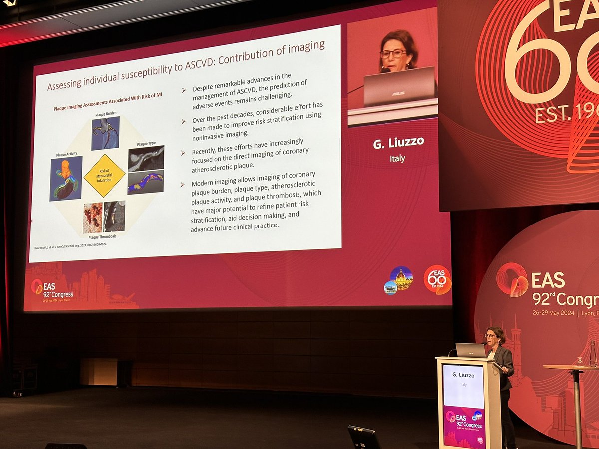 Prof. Liuzzo talking about the contribution of imaging 👏
#EASCongress2024
