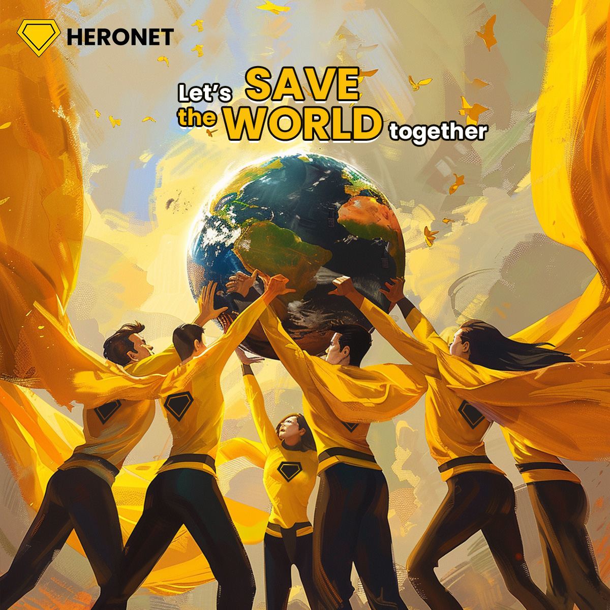 HERONET_Global's tweet photo. 𝗝𝗢𝗜𝗡 𝗧𝗛𝗘 𝗛𝗘𝗥𝗢𝗡𝗘𝗧 𝗛𝗘𝗥𝗢𝗘𝗦 𝗜𝗡 𝗦𝗔𝗩𝗜𝗡𝗚 𝗧𝗛𝗘 𝗪𝗢𝗥𝗟𝗗! 🤝🌍
Hey Heroes!

The time has come for us to unite and take action. HERONET isn't just a community—it's a movement dedicated to making our planet a better place. Our mission? To save the world through collective effort and heroic deeds, both big and small.

💪 𝗢𝘂𝗿 𝗠𝗶𝘀𝘀𝗶𝗼𝗻:
✅ACTION: Participate in real-world activities to make a positive impact.
✅ MOBILIZATION: Rally and empower our global community for greater good.
✅HONOR: Recognize and reward the heroes among us who are making a difference.

Every small action counts, and together, we can achieve the extraordinary. In HERONET, we believe in the power of community to save the world. Your actions matter. Let’s make a difference together!

🔥 We Save the World - Be A Hero Now: https://t.co/3R5kBhnndp

#HERONET #SaveTheWorld #Hero #Mission #blockchain