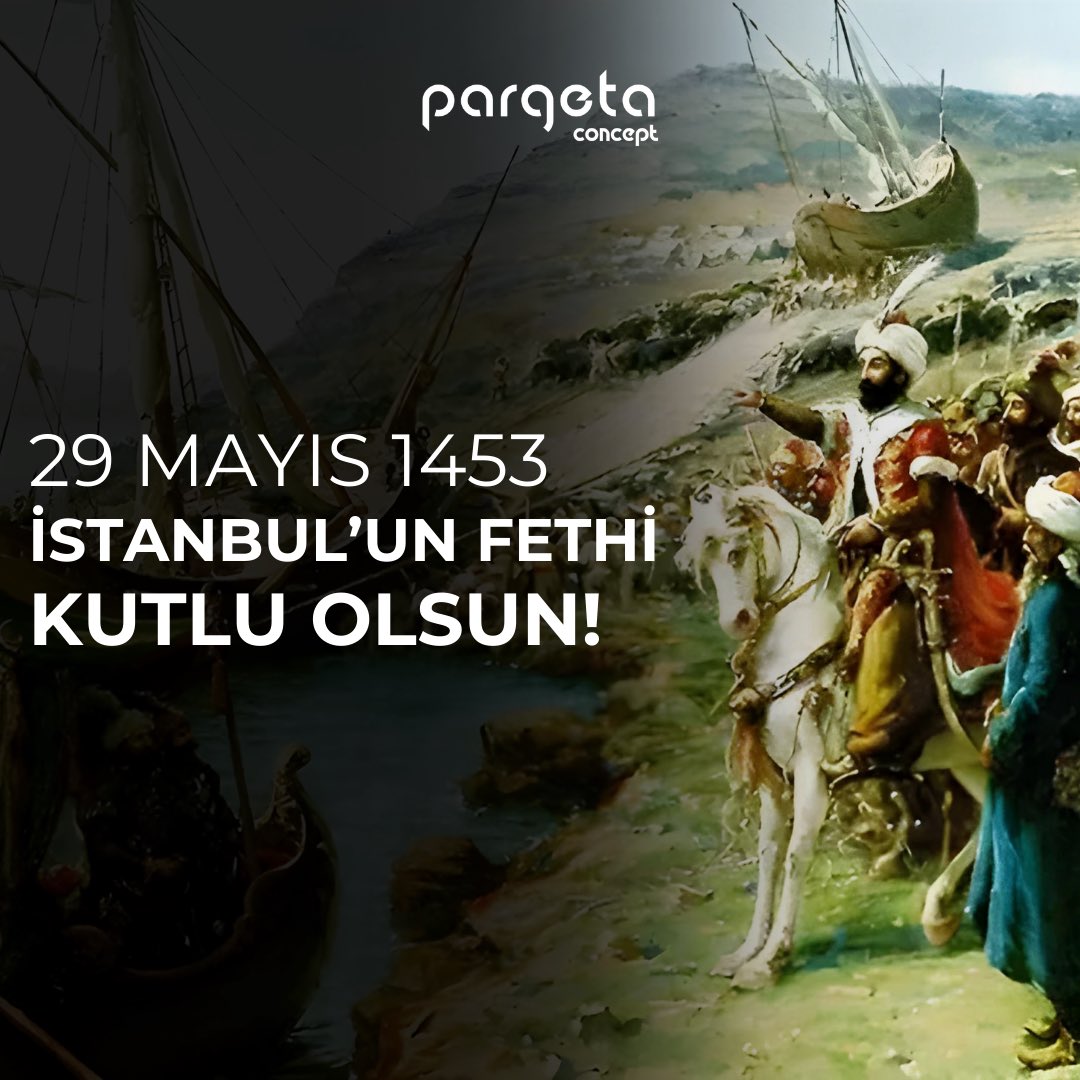 pargetaconcept's tweet photo. Bu büyük zafer, İslam dünyası için önemli bir anlam taşır. İstanbul’un Fethi, Osmanlı İmparatorluğu’nun yükselişini simgeler. 
Bu büyük zaferi hatırlayarak İstanbul’un güzelliklerini keşfetmeye devam edelim! 

#29Mayıs #İstanbulunFethi https://t.co/S7xkwJ5l5V