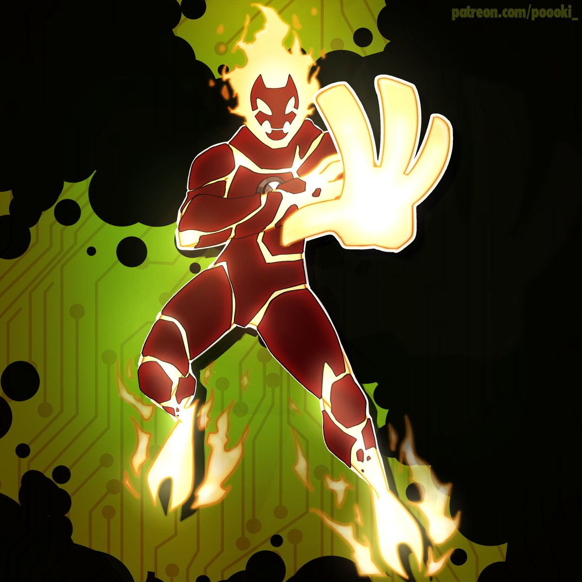 saypokkie's tweet photo. Art for Ben 10 Hero Time (1/8) - Heatblast
#dropherotime #ben10 #heatblast #art #fanart

Follow the release of Alpha 4 of Ben 10 Hero Time on the creator's YouTube channel: @MuskitoDev. https://t.co/2aUy45FpIt