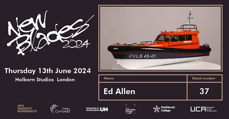 2 week to go until the #newbladesshow 70+ model makers exhibiting in London for 1 day including Ed Allen from @inspiredAUB with his model of CVLS 45-01 rescue boat designed by the naval architecture firm Walker Marine Design bit.ly/NewBladesShow #modelmaking #London