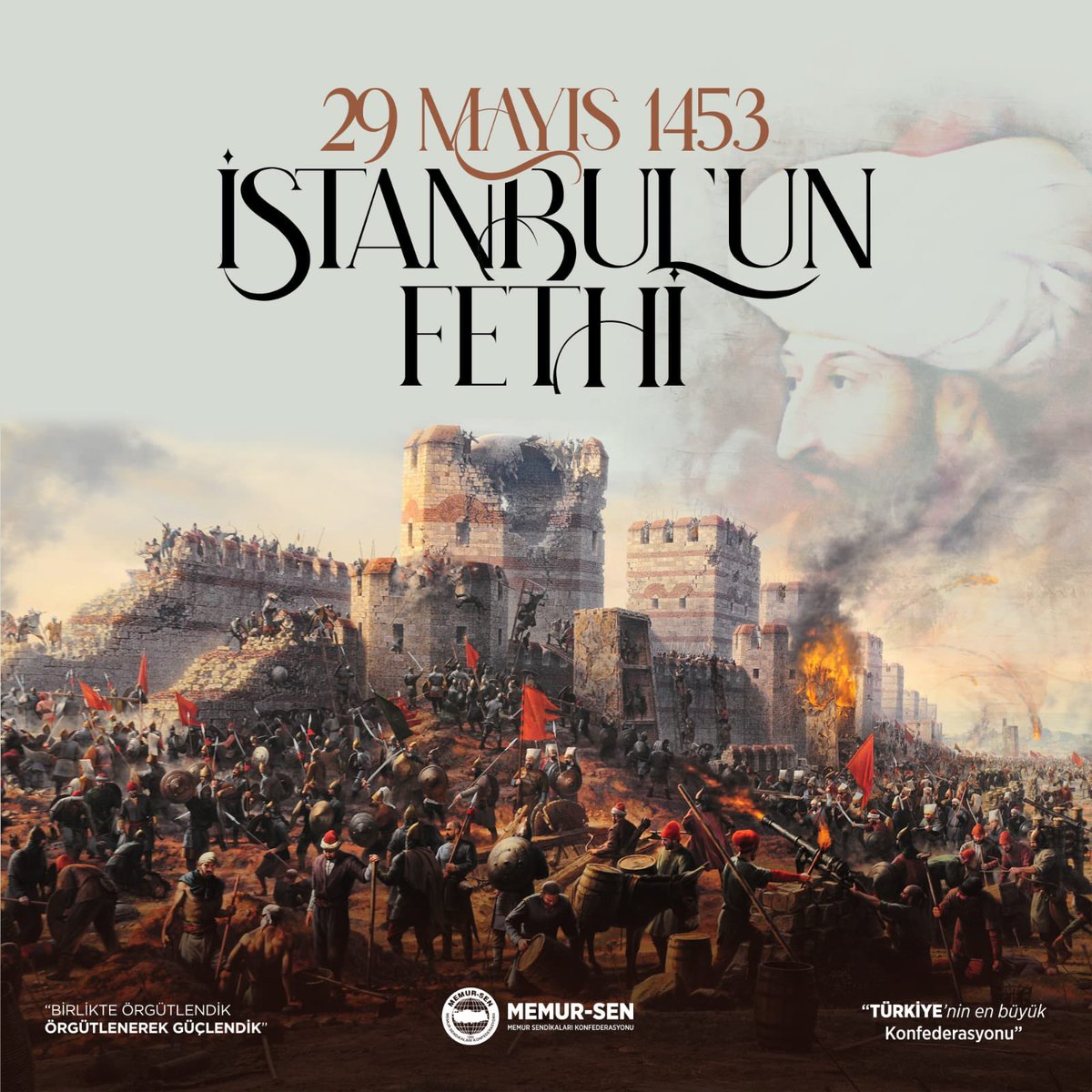 _aliyalcin_'s tweet photo. “Geceler vardır; dirilişe gebedir. Fecr olur.
Şehr-i İstanbul feth olunur. Bir çağ kapanır. Bir çağ açılır.”

İstanbul'u fethederek bir çağ açıp bir çağ kapatan Fatih Sultan Mehmet ve İstanbul'u kıyamete kadar bizlere miras bırakan kahraman ecdadımızı, fethin 571. yıl dönümünde şükranla anıyorum. Mekanları âli, mekanları cennet olsun.

#29Mayıs #1453 #İstanbulunFethi