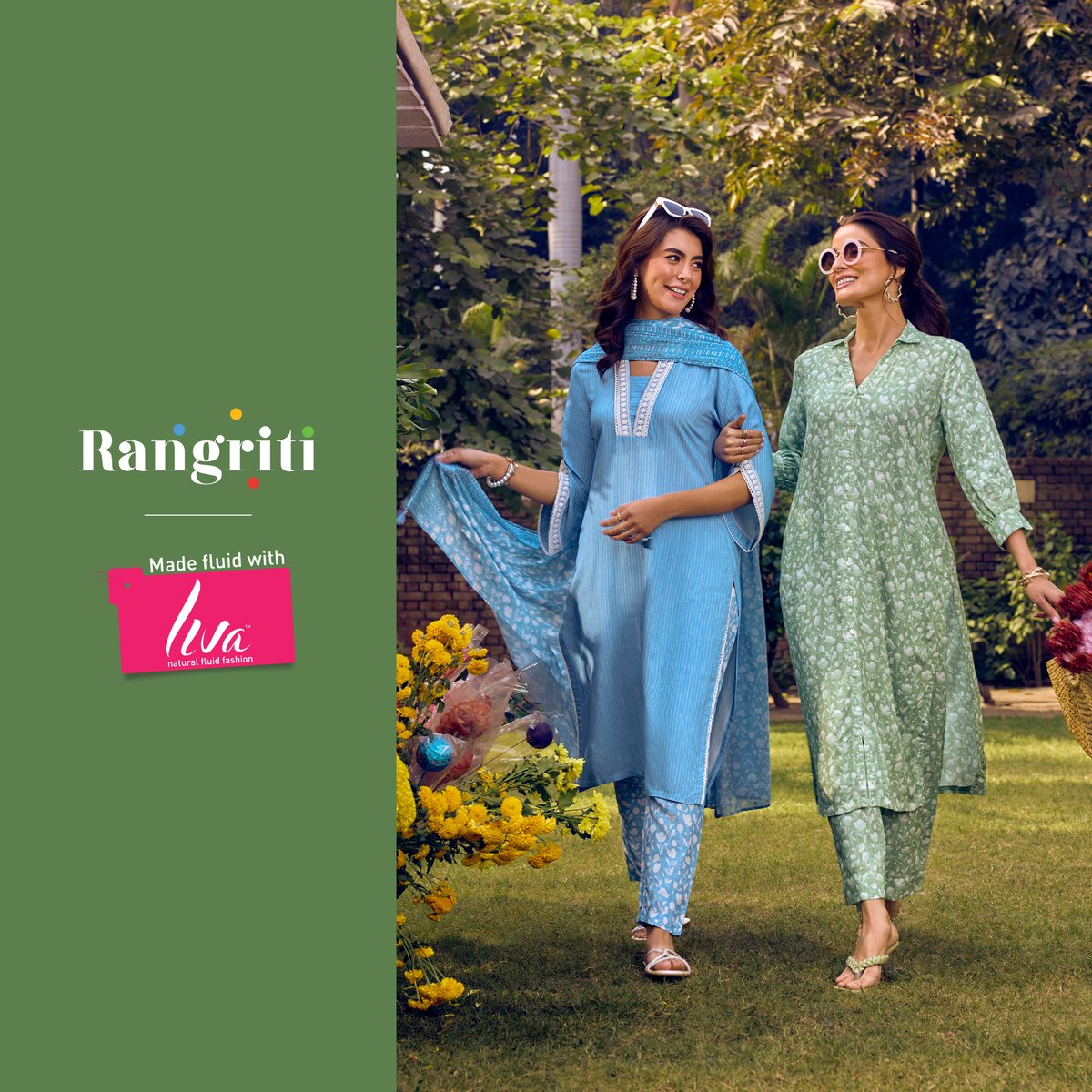 Fabric feel aisi that you’d want to liv(a) through summers in these Rangriti x Liva dresses!! 

Find the freshest styles in your nearest Rangriti store or on rangriti.com and make this season more suhana. 
#HarDinBreezy 

#Rangriti  #MereRangHiMeriReeti #livafabrics